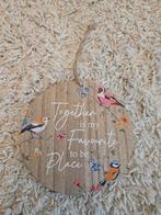 Decoratieve Houten Wandhanger met Vogels, Ophalen of Verzenden, Nieuw