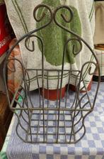 metalen mand/ rekje/ houder bloem, Overige materialen, Mand, Vierkant, Ophalen of Verzenden