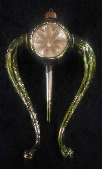 Antiek glazen kerstversiering ornament figuur gatenbal harp beschikbaar voor biedingen