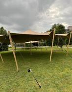 Gebruikte stretchtent 10 x 10 zandkleurig, Gebruikt, Overige typen, 6 meter of meer, 8 meter of meer