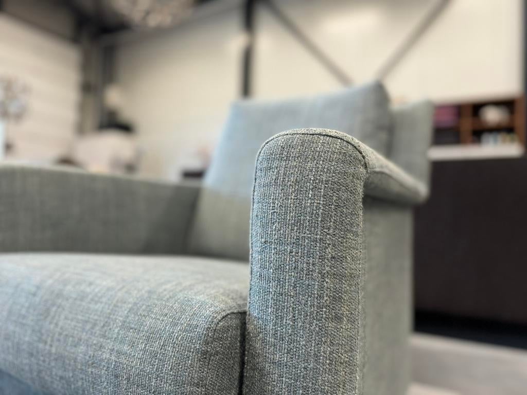 2 Leolux Evidence Paian fauteuils birk stof Blauw stoel, Evidence, Nieuw, 75 tot 100 cm, Ophalen of Verzenden