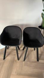 Eetkamerstoelen zwart -  2 stuks, Huis en Inrichting, Stoelen, Gebruikt, Twee, Zwart, Ophalen of Verzenden