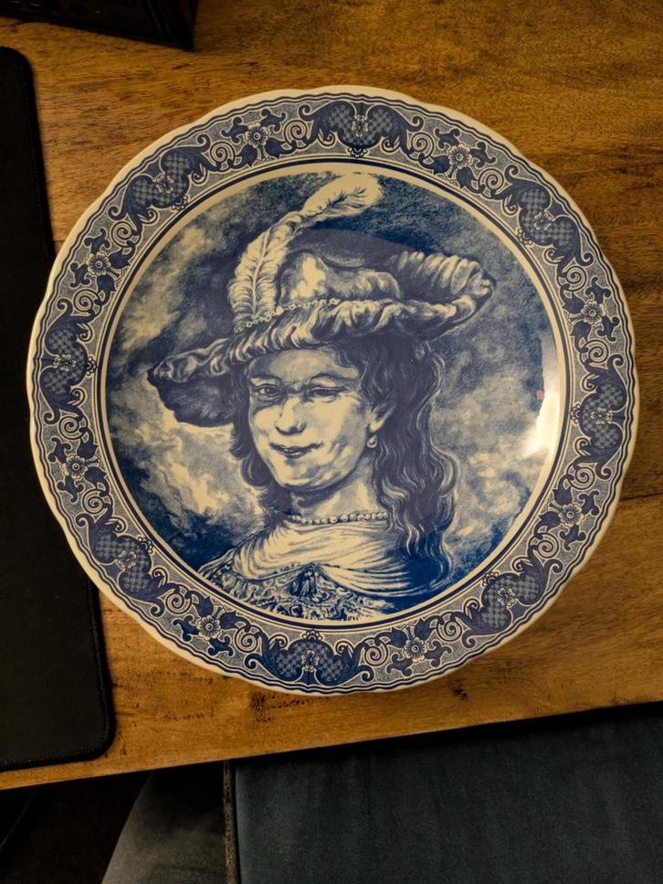 Delfts Blauw Wandbord - Boch La Louvière, Antiek en Kunst, Antiek | Wandborden en Tegels, Ophalen of Verzenden