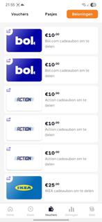 Cadeaubon cadeaukaart via Woolstock app, Eén persoon, Cadeaubon, Overige typen