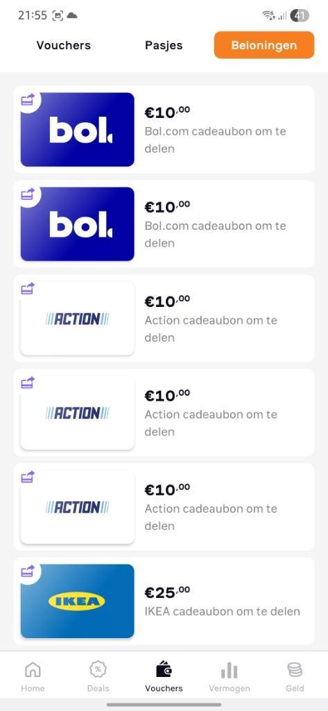 Cadeaubon cadeaukaart via Woolstock app, Tickets en Kaartjes, Kortingen en Cadeaubonnen, Eén persoon, Overige typen, Cadeaubon