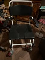 Verrijdbare douchestoel met zitting en emmer, Diversen, Ophalen, Zo goed als nieuw, Duwrolstoel