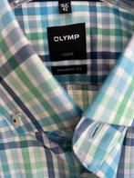 Nieuw OLYMP Modern fit overhemd 1306 l.blauw groen wit 42, Nieuw, Halswijdte 41/42 (L), Olymp, Verzenden