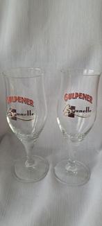 GULPENER BRUNETTE glazen, 2 stuks, Ophalen of Verzenden, Zo goed als nieuw, Bierglas