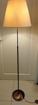 Verstelbaar vloerlamp brons met crème-wit kap, Ophalen, Kunststof, Klassiek, Zo goed als nieuw