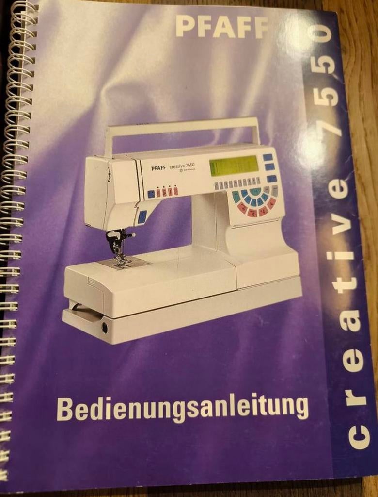 Naaimachine handleiding: PFAFF Creative 7550 in duits, Hobby en Vrije tijd, Naaimachines en Toebehoren, Ophalen, Zo goed als nieuw