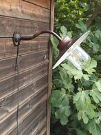 Origenele oude Franse stallamp - hoevelamp - koerlamp, Ophalen of Verzenden, Gebruikt, Glas, VINTAGE - LANDELIJK  -  POOLHOUSE