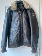Pilotenjack (M) donkerbruin leer, Kleding | Heren, Ophalen of Verzenden, Zo goed als nieuw, Bruin