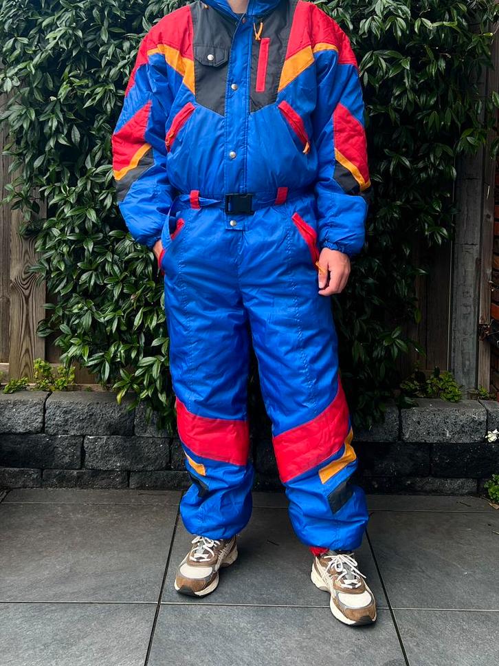 Vintage Retro Skipak L, Kleding | Heren, Wintersportkleding, Gedragen, Pak, Maat 52/54 (L), Ophalen of Verzenden