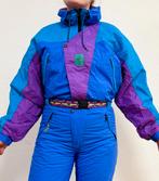 Vintage retro skipak - paars, blauw, roze maat M, Maat 38/40 (M), Ophalen of Verzenden, Vintage, Gedragen