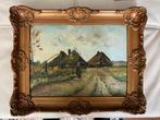 Boerderij met boerin, Antiek en Kunst, Kunst | Schilderijen | Klassiek, Ophalen of Verzenden