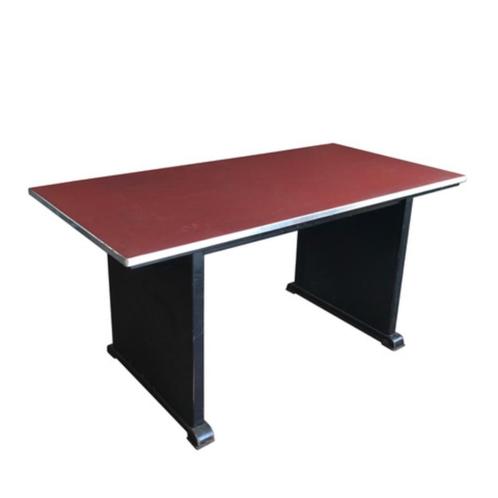 Metaal / Linoleum Tafel Sixties Gispen Ahrend Stijl, Huis en Inrichting, Tafels | Eettafels, Gebruikt, 50 tot 100 cm, 150 tot 200 cm
