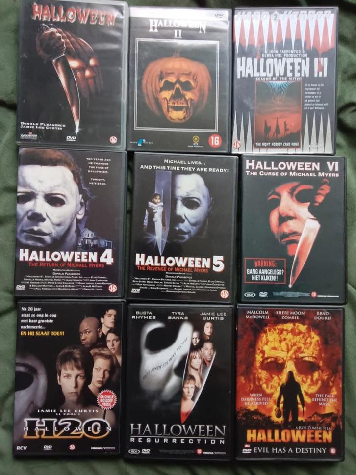 Halloween DVD Collectie - 9 Films!, Cd's en Dvd's, Dvd's | Horror, Gebruikt, Overige genres, Boxset, Vanaf 16 jaar, Ophalen of Verzenden