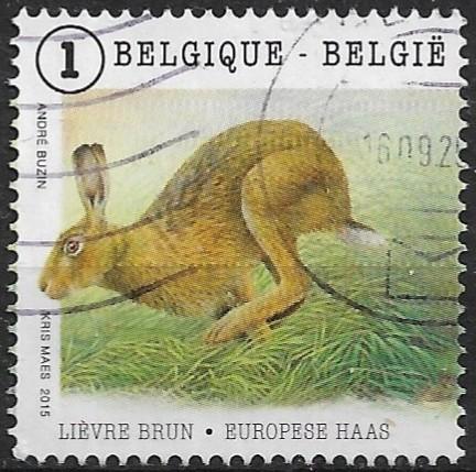 België 2015 mi.4551  zoogdier HAAS, Postzegels en Munten, Postzegels | Europa | België, Gestempeld, Verzenden