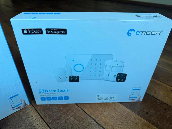 Etiger S3b Sim Secual Alarmsysteem, Doe-het-zelf en Verbouw, Alarmsystemen, Zo goed als nieuw, Compleet systeem, Beweging, Draadloos