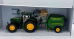 John Deere 6175R met Balenpers  Beursmodel 2023, Hobby en Vrije tijd, Modelauto's | 1:32, SIKU, Tractor of Landbouw, Nieuw, Nvt