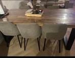 6 Taupe Eettafelstoelen Zo Goed Als Nieuw, Huis en Inrichting, Stoelen, Ophalen, Bruin, Zo goed als nieuw, Stof