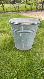 Zinken emmer, waterdicht, Tuin en Terras, Ophalen, Minder dan 30 cm, Minder dan 60 cm, Rond