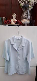 Vintage blouse, maat 42/XL - lichtblauw - 90's, Blauw, Maat 42/44 (L), Ophalen of Verzenden, Gedragen