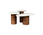 Dutchbone Suki Set van 3 Salontafels organisch | €333, nu, Rond, Nieuw, Dutchbone, Minder dan 50 cm