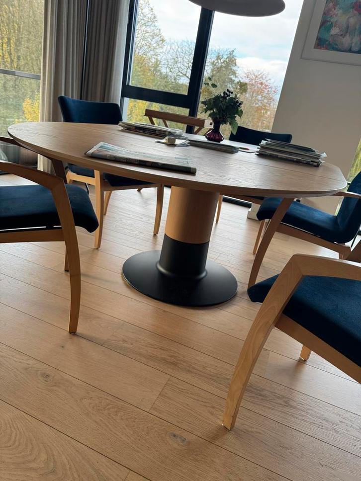 Arco Balance uitschuifbare eettafel + stoelen, Huis en Inrichting, Tafels | Eettafels, Gebruikt, 100 tot 150 cm, 200 cm of meer