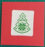 geborduurde kerstkaart met kerstboom (1745), Ophalen of Verzenden, Nieuw, Kerst