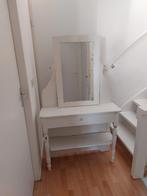 Witte kaptafel, Huis en Inrichting, Tafels | Kaptafels, Gebruikt, Roemeens, Minder dan 100 cm, Hout
