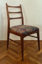 Vier vintage, design eetkamerstoelen. Jaren 60. Teak, Ophalen, Vier, Stof