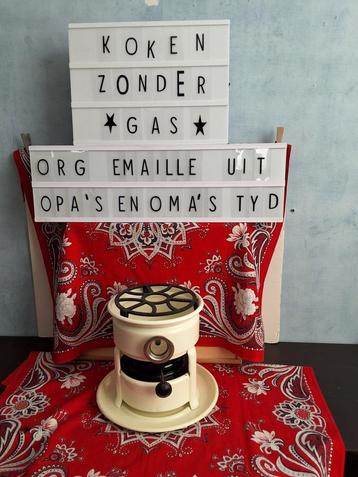 👍puur Hollands compleet (beccon) new emaille oliestel👌  beschikbaar voor biedingen