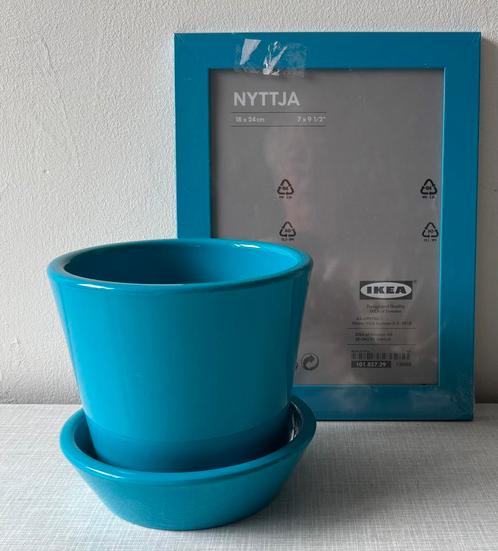Ikea fotolijst en bloempot met schotel, Huis en Inrichting, Woonaccessoires | Overige, Zo goed als nieuw, Ophalen of Verzenden