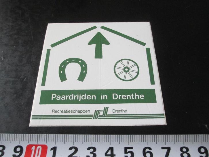 sticker Paardrijden in Drenthe *, Verzamelen, Stickers, Zo goed als nieuw, Ophalen