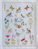 Borduurwerk, zijde, bloemen, vlinders, vogels, vintage, 2001, Ophalen, Gebruikt, Handborduren, Overige typen