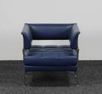 Poltrona Frau Hydra Castor Fauteuil Blauw, Huis en Inrichting, Gebruikt, Leer, Ophalen