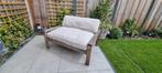 teakhout zitbank incl. palletkussen, Tuin en Terras, Tuinsets en Loungesets, Ophalen, Gebruikt, Teakhout