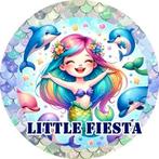 L447 icing frosting zeemeermin dolfijn 20cm eetbare print, Ophalen of Verzenden, Nieuw, Taarten, Versiering