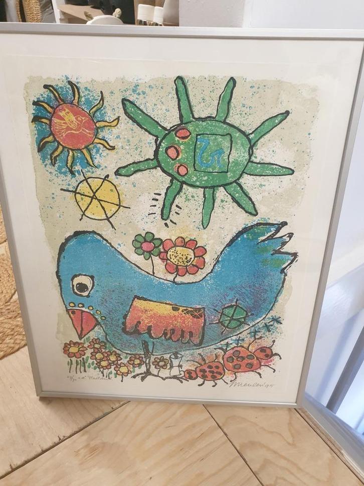 A. Staalduk Zeefdruk - Genummerd, Antiek en Kunst, Kunst | Litho's en Zeefdrukken, Ophalen