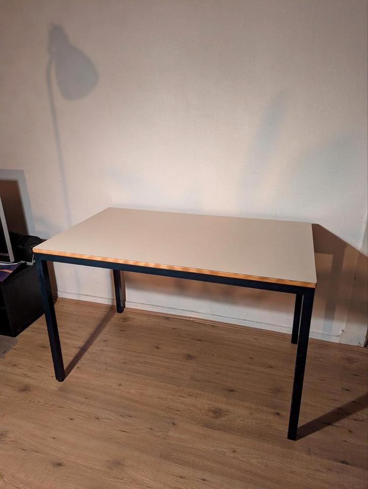 Bureau met donkerblauw frame en licht blad, Antiek en Kunst, Antiek | Meubels | Tafels, Ophalen