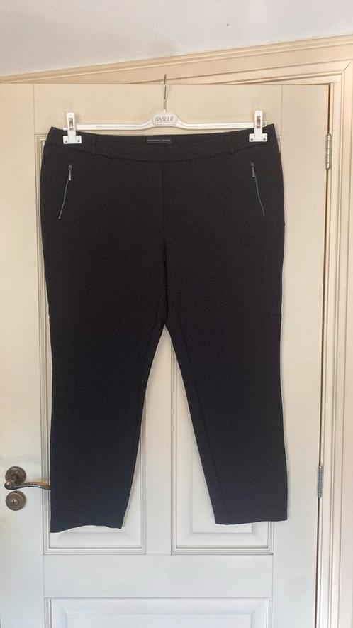 Zwart/wit gespikkelde broek maat 52, Kleding | Dames, Broeken en Pantalons, Zo goed als nieuw, Maat 46/48 (XL) of groter, Wit