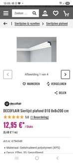 Sierlijsten d10 hornbach en 2 volle tubes lijm, Huis en Inrichting, Ophalen, Nieuw