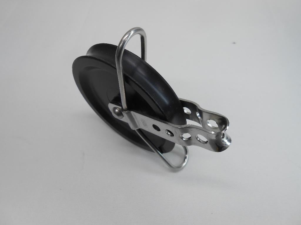 Grootschootblok, enkelschijfs, 8 - 10 mm lijn, Watersport en Boten, Accessoires en Onderhoud, Ophalen of Verzenden, Gebruikt, Lijn of Blok