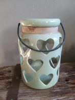 Windlicht met hartjes, Ophalen of Verzenden, Gebruikt, Overige materialen, Minder dan 25 cm