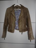 Arma Women Beige Leren Jasje Met Rits Maat 40, Maat 38/40 (M), Verzenden, Beige, Arma