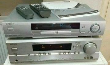 Onkyo tx-sr504e receiver + philps dvd-722 + afstandsbed. beschikbaar voor biedingen
