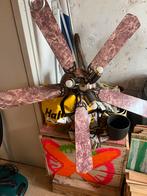 Vintage Plafondventilator met Lampen, Ophalen of Verzenden, Gebruikt, Metaal, Minder dan 100 cm