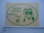 sticker oud Oldenzaal voetbal Fc Berghuizen meiden strip pop, Verzamelen, Stickers, Verzenden, Zo goed als nieuw, Bedrijf of Vereniging