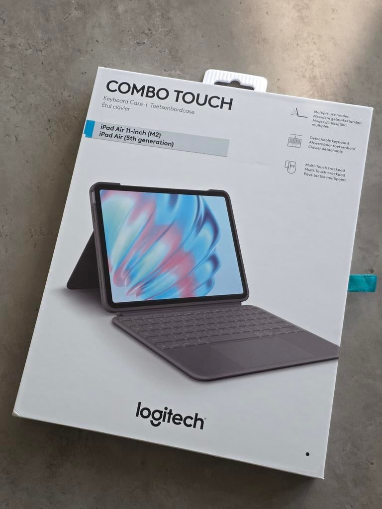 Logitech Combo Touch - voor iPad Air 11-inch (als nieuw!), Computers en Software, Tablet-hoezen, Logitech, 11 inch, Nieuw, Bescherming voor- en achterkant